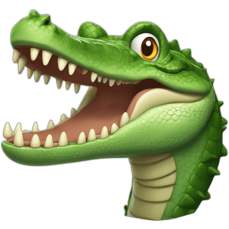 Crocodile qui rigole emoji