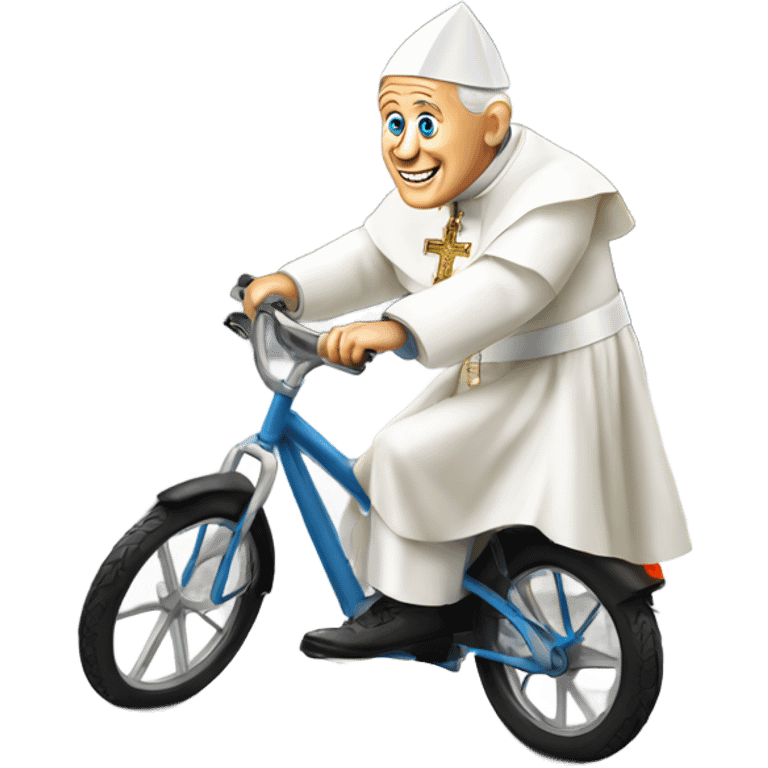 Pope on a bike emoji