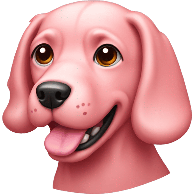 pink dog emoji