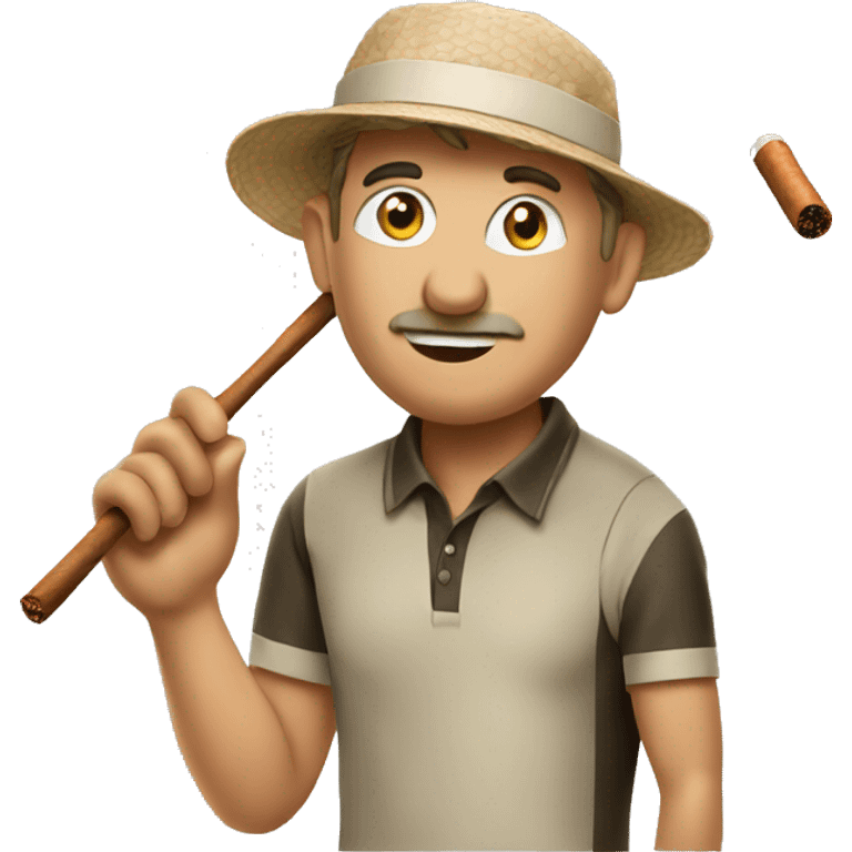 Golfers making cigars emoji