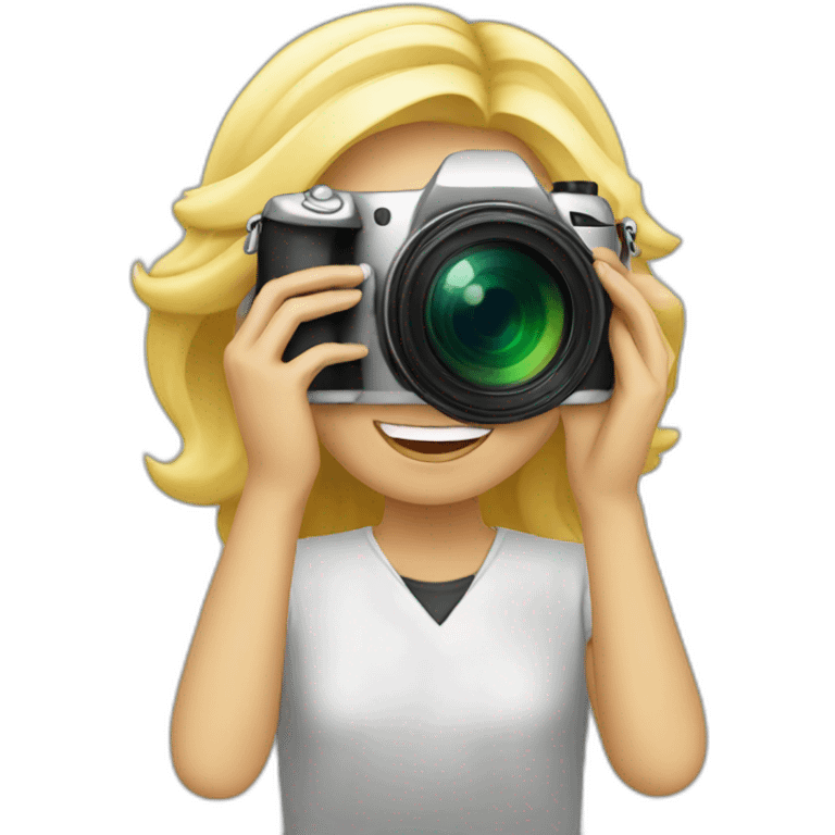 photographe blond emoji