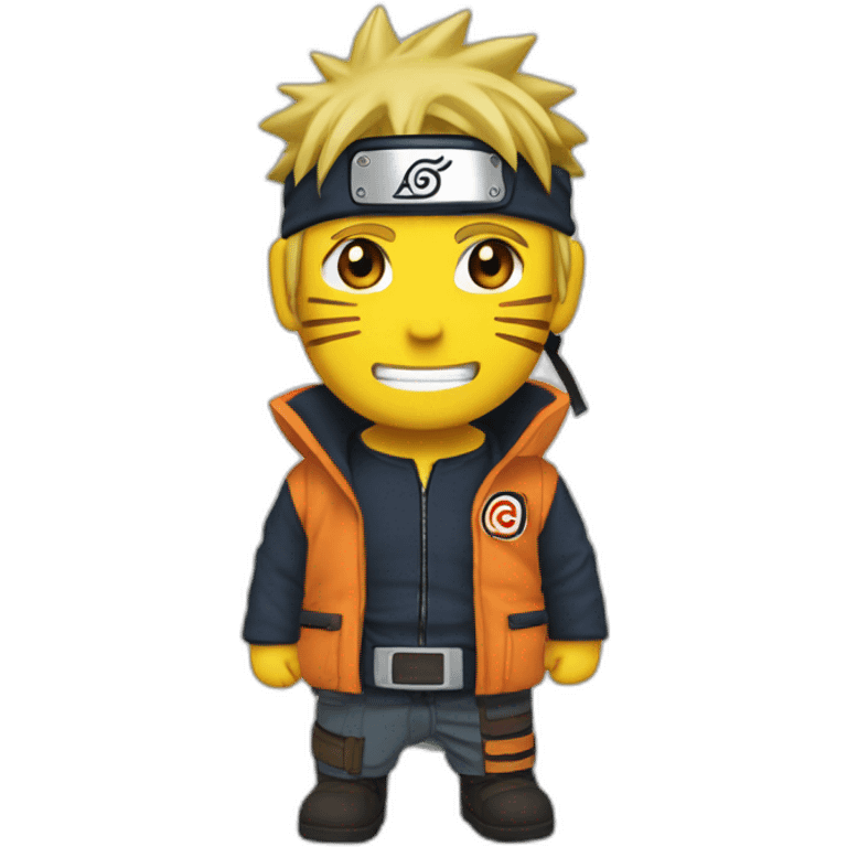 Naruto qui conduit une porche emoji