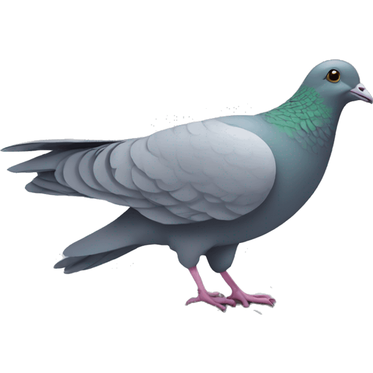 Un pigeon qui marche au bord de la route emoji