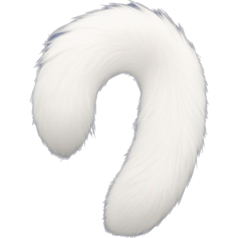 white fox fur tail emoji