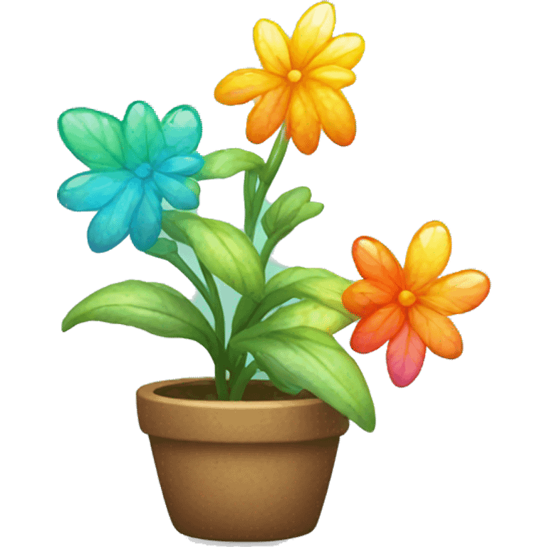 Shimmery colorful plant emoji