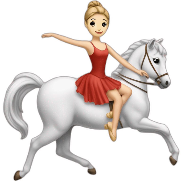 Une ballerine sur un cheval emoji