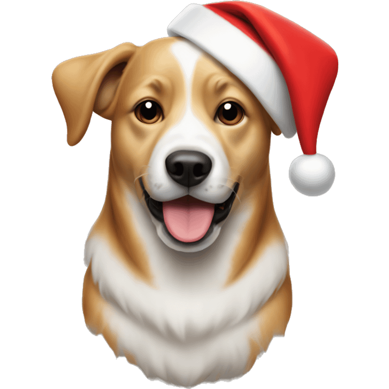 Dog with Santa hat emoji