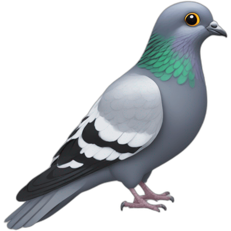 Pigeon fantail chute emoji