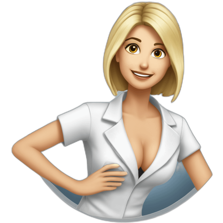 Posh-Radiologist-performing-breast-mri-to-leni-klum emoji