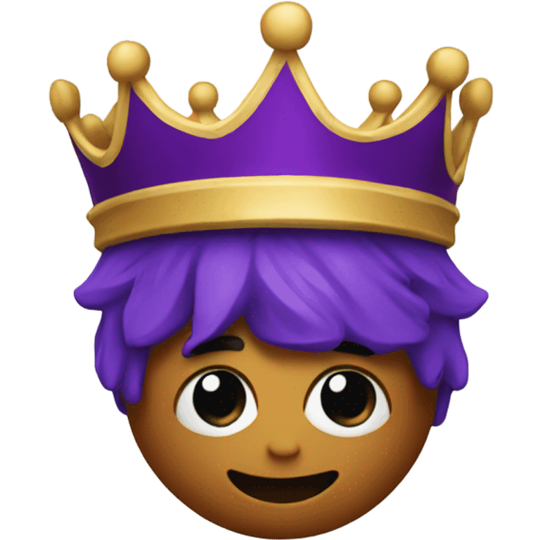 Basketball wearing purple crown emoji