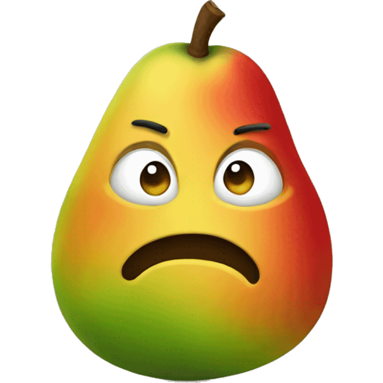 annoyed mango  emoji