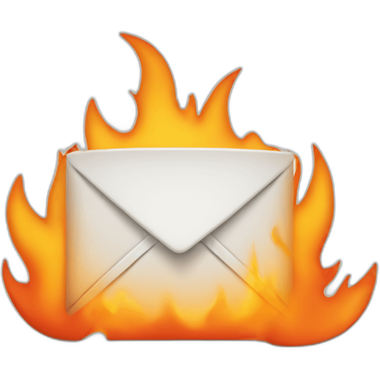 Iphone mail flaming emoji