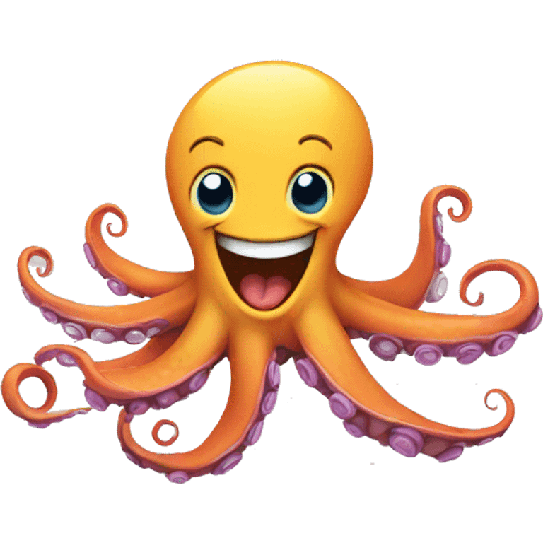 laughing octopus emoji