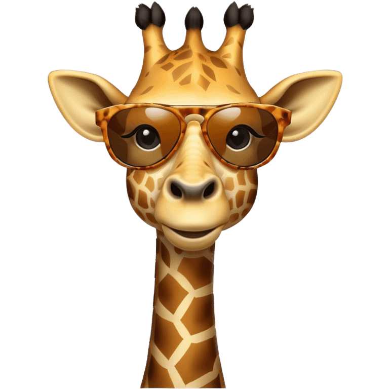 Giraffe with sunglasses  emoji