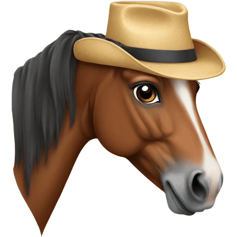 Horse with a hat emoji