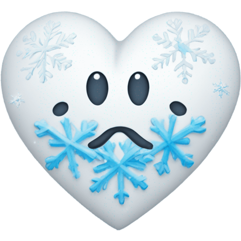 Cuore con fiocchi di neve  emoji