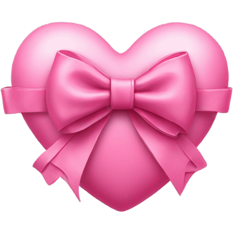 Pink heart with bow emoji