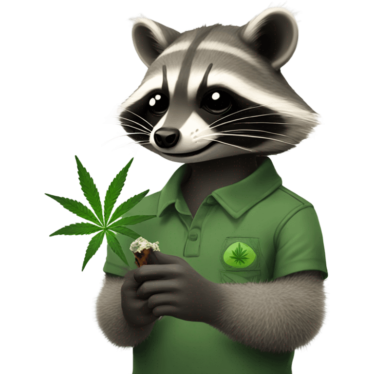 raccoon smoking weed emoji