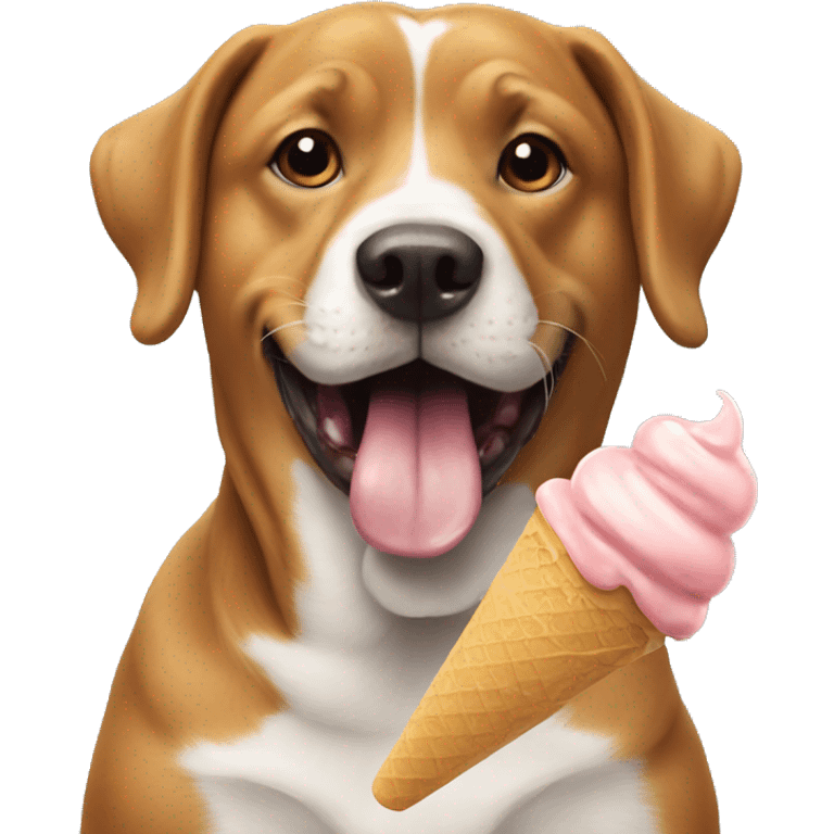 dogs eating ice cream emoji