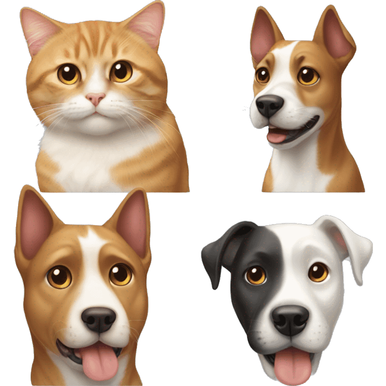 Cat and dog  emoji