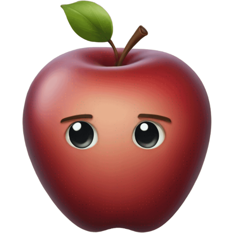 Plain red apple no eyes  emoji