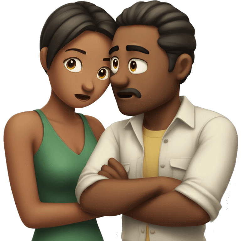 
couple in love in a quarrel emoji