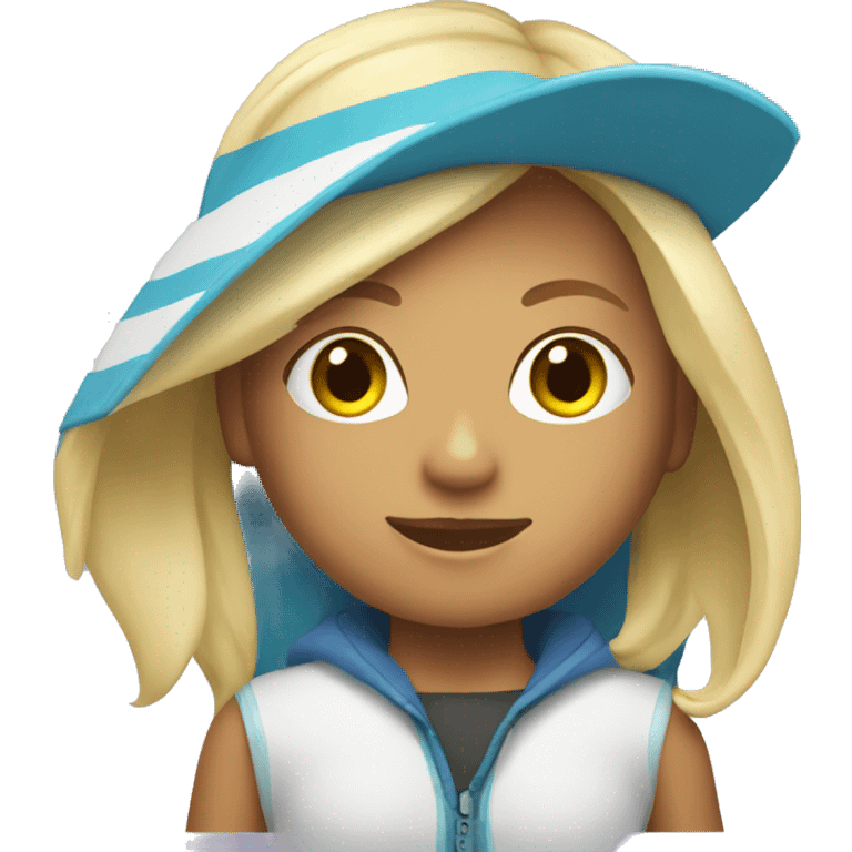 Blonde girl surfer emoji