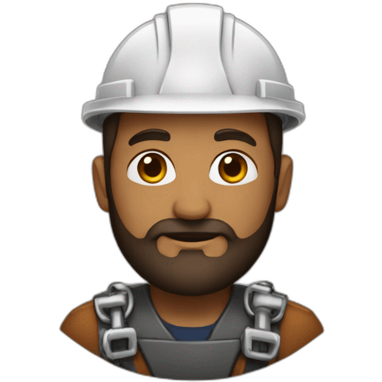 brown engineer with anchor beard emoji