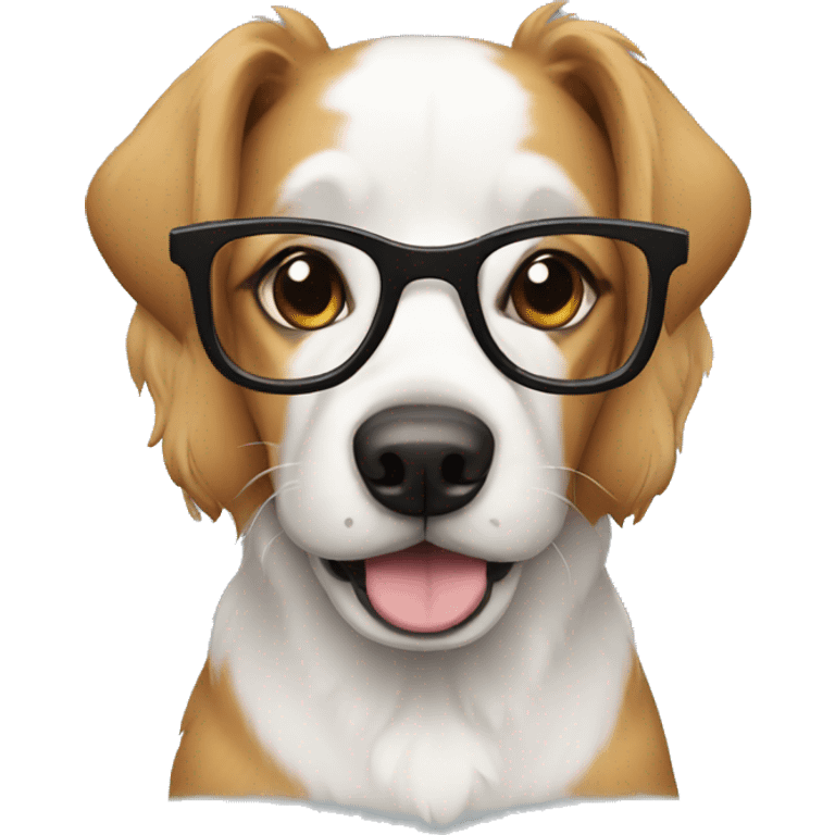 Dog in glasses emoji