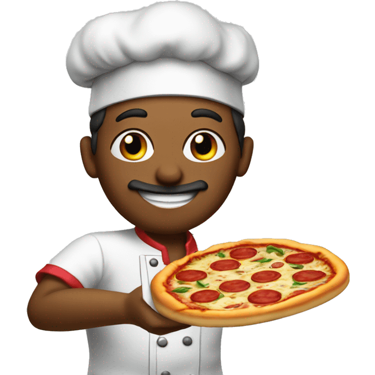 Pizza chef with Pizza emoji