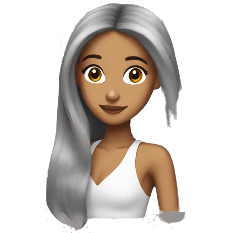 ariana grande with hair down emoji