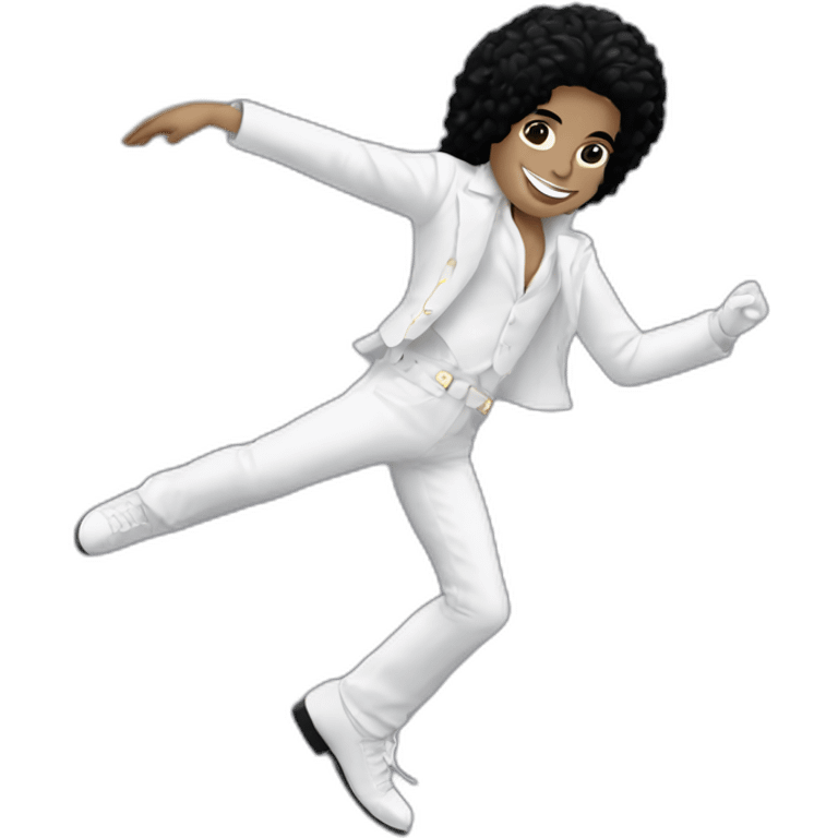 Michael Jackson (white skin) dancing the moonwalk emoji