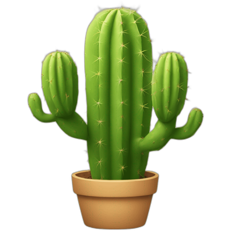 cactus with fingers for spikes emoji