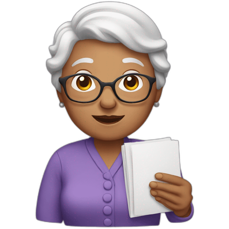 grandma holding emoji