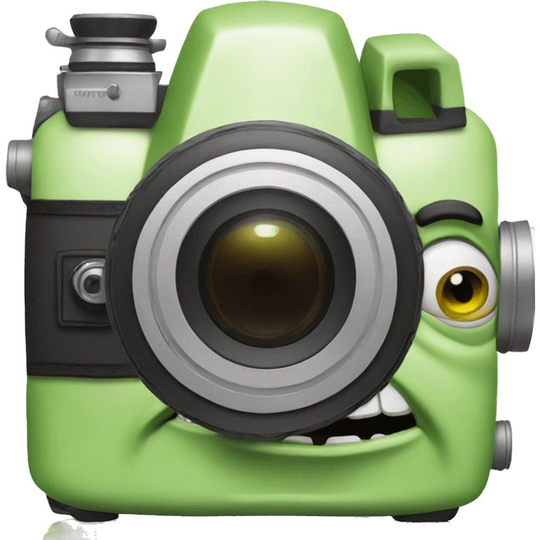 Camera with shrek on camera emoji