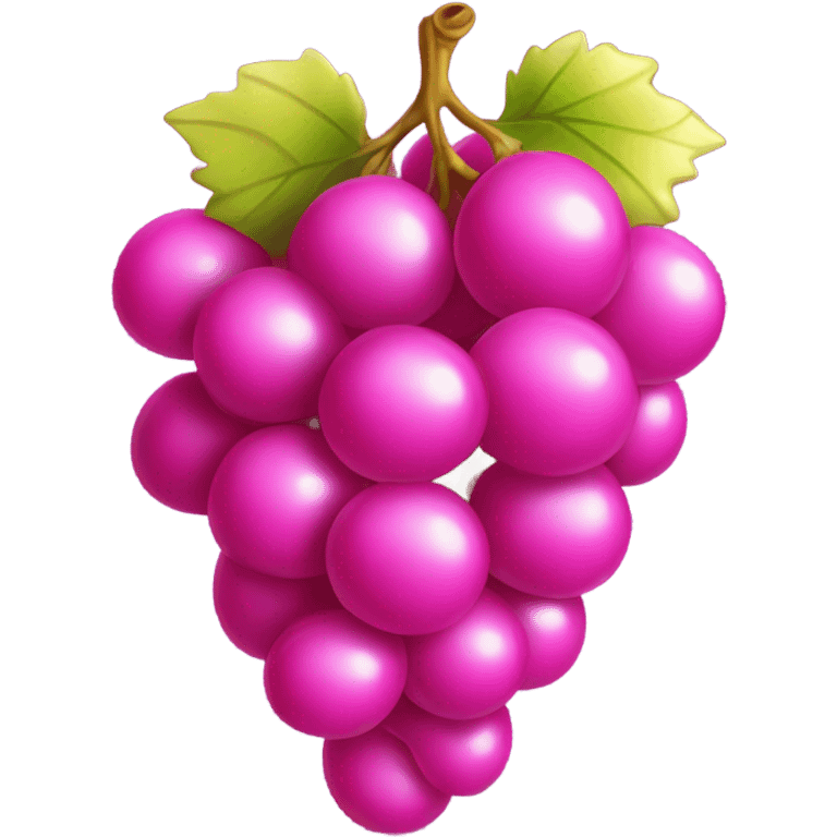 Hot pink grapes with sparkles  emoji