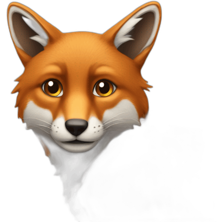 Renard contre un chat emoji