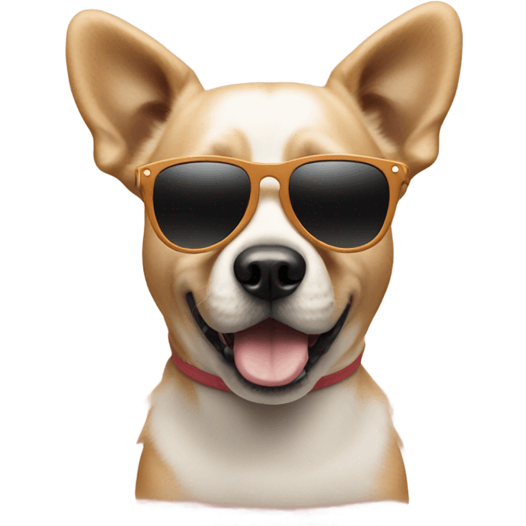 Dog with sunglasses emoji