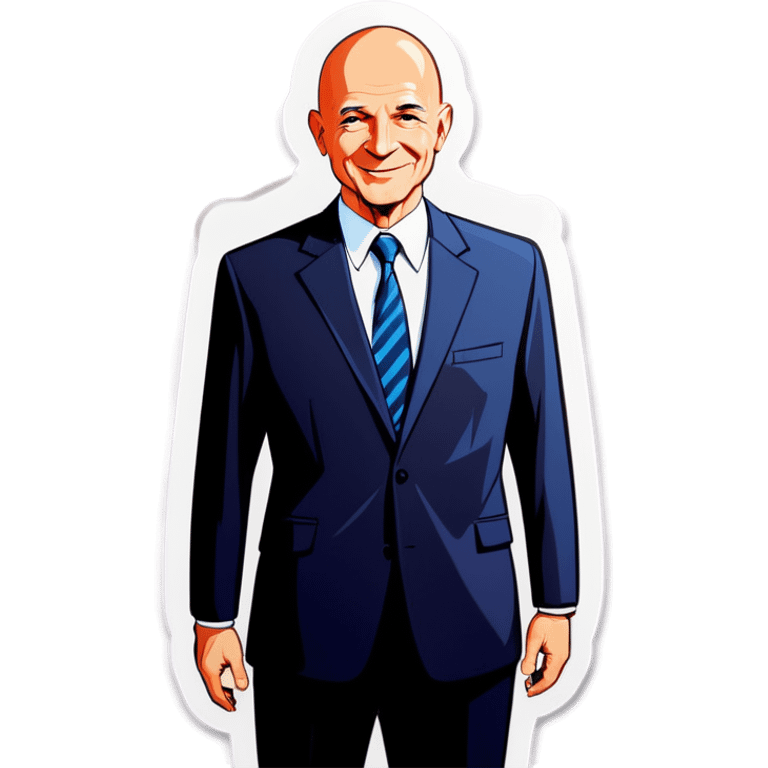 Bald man in a suit emoji