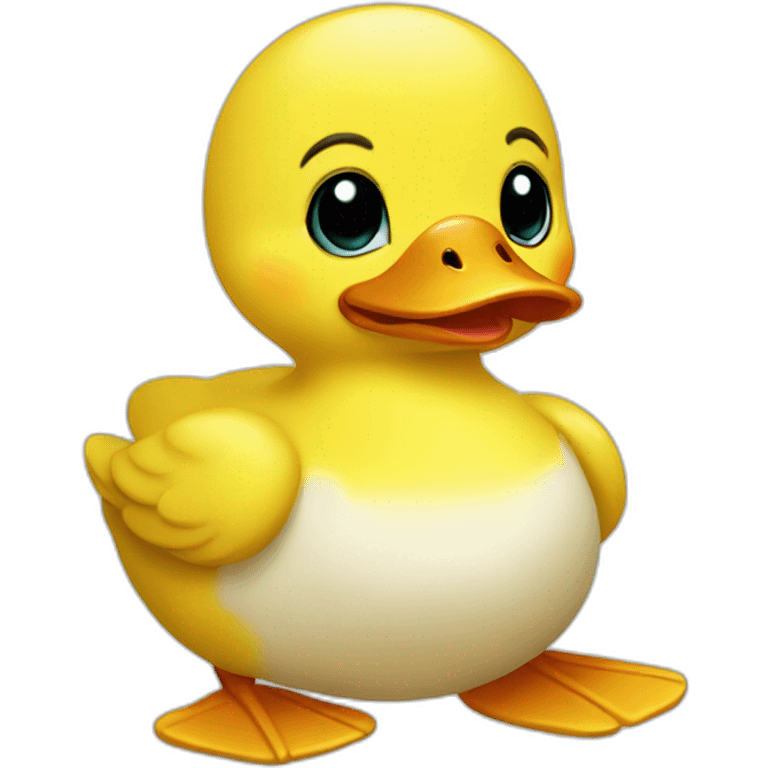 A small yellow duck, a cute emoji