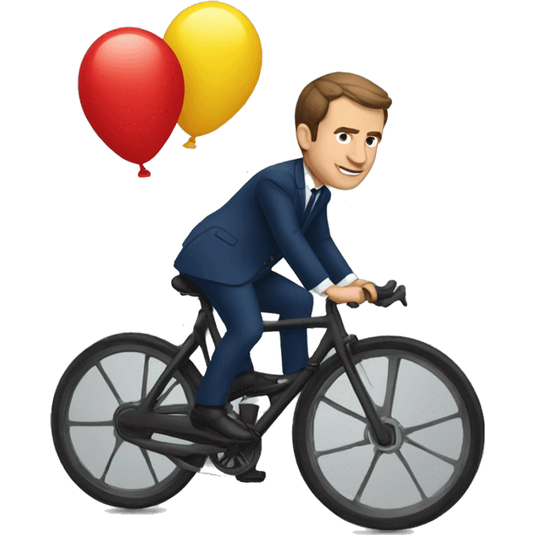 Macron sur vélo  emoji