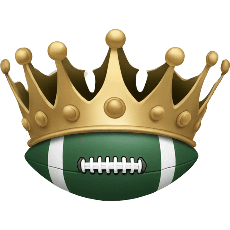 Crown on top of football emoji