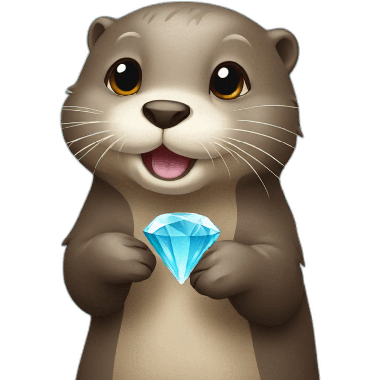 otter with diamond emoji