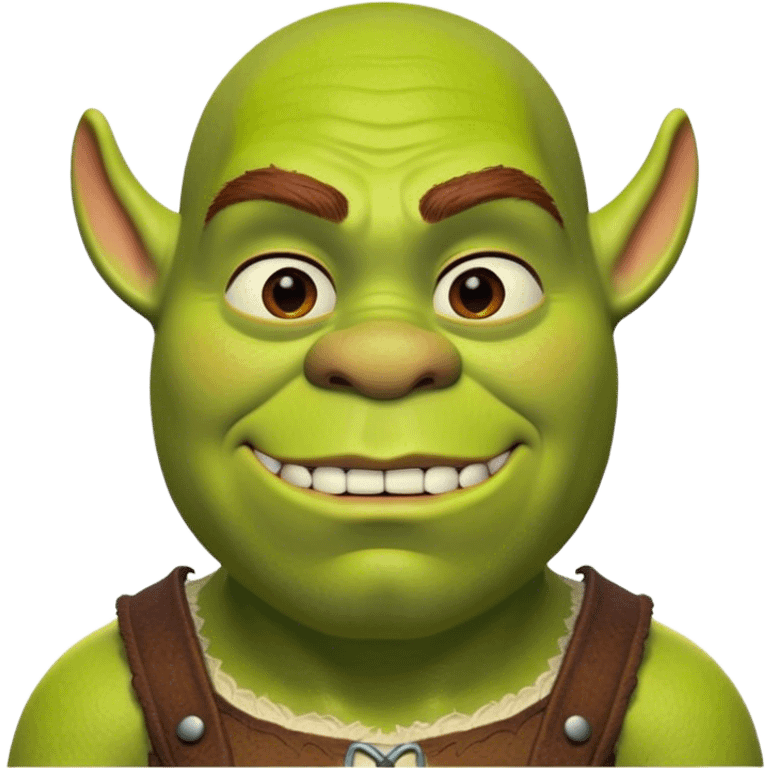 Shrek with hair emoji