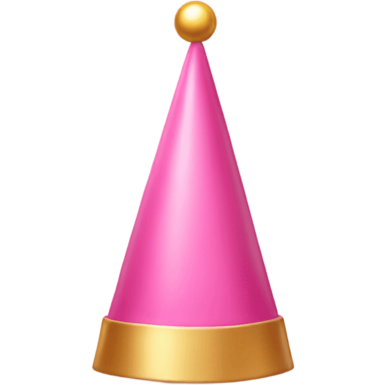 Birthday hat pink gold emoji