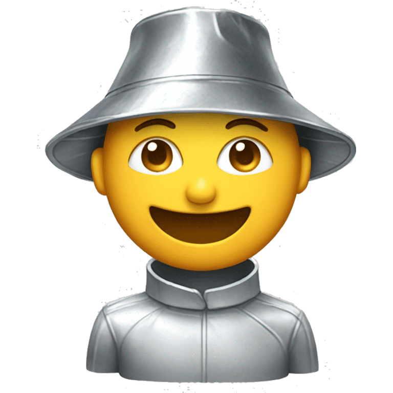 Person wearing a tin foil hat emoji