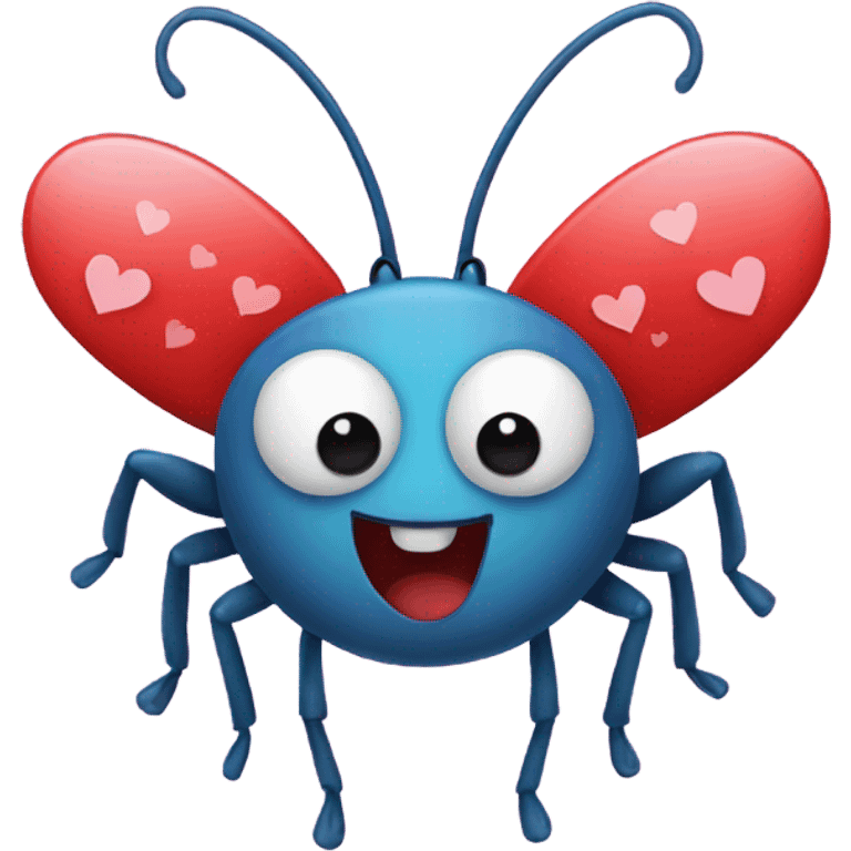 Bug with hearts on it  emoji