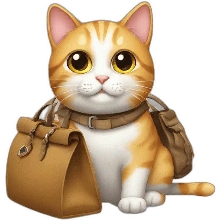 Cat with bag emoji