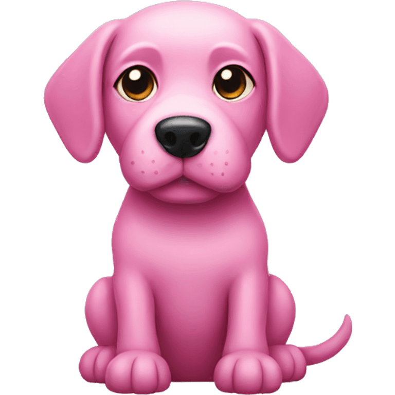 Pink dog emoji