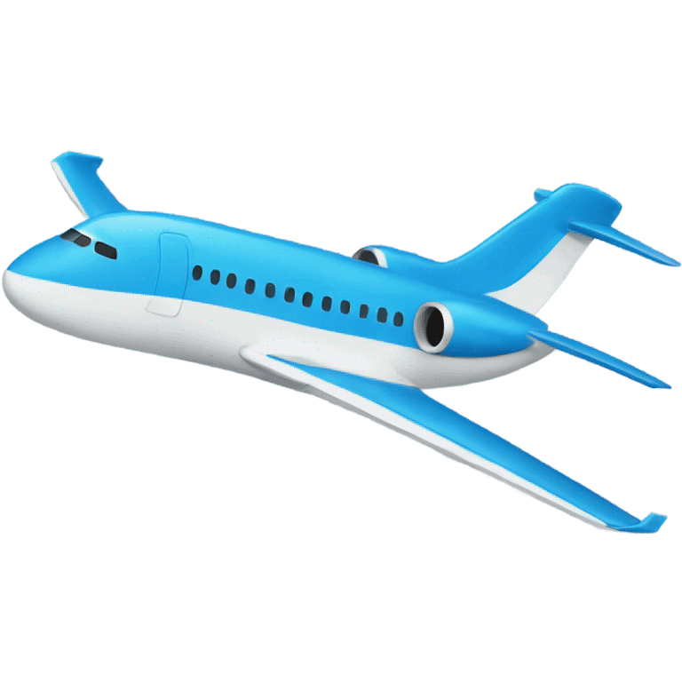 Blue airplane emoji